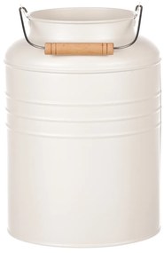 Vaza metalică Pail crem, 13 x 18 x 26 cm