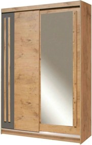 Dulap EFFECT, stejar lancelot, PAL, cu 2 usi, 150x59x215 cm