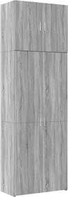 vidaXL Dulap înalt, sonoma gri, 80x42,5x249 cm, lemn prelucrat