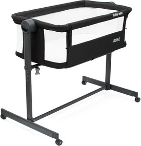 Baby Mix Pătuț suplimentar Rose negru, 84 x 80 x 52 cm