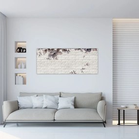 Tablou cu perete și buchet (120x50 cm), în 40 de alte dimensiuni noi