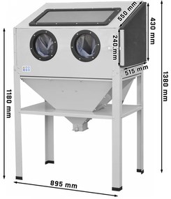 Cutie sablare 220L deschidere laterala KDP200