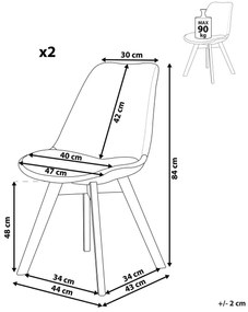 Set 2 buc. scaune pentru sufragerie Doha (albastru deschis). 1010024