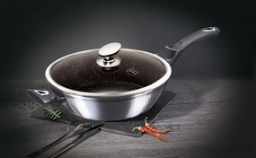 RESIGILAT - Tigaie marmorata cu capac 32 cm Carbon Pro Berlinger Haus BH 7139