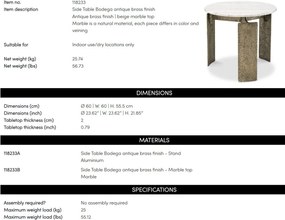 Masuta auxiliara design LUX Bodega