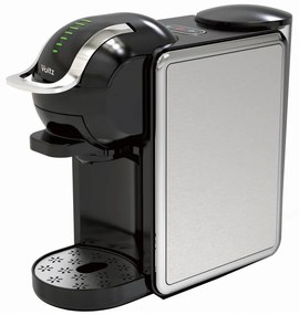 Espressor 8in1 Oliver Voltz OV51171K8R, 1450W, 0.8 L, 5 adaptoare, 19 bar, Cafea macinata si capsule, Negru/Argentiu