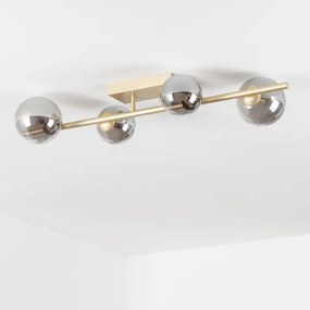 Lustră LED aplicată Brilagi MILLA 4xG9/3W/230V auriu/fumuriu