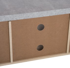 HOMCOM Mobilier TV Modern din Lemn cu Dulapuri Gri 120x40x44cm