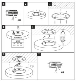 Plafonieră LED 32W, 230V, 3000/4000/6500K, diametru 40 cm, albă