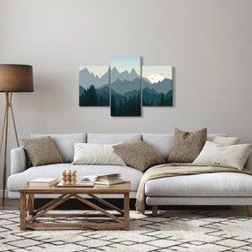 Tablou - Munții cu privirea graficeanului (90x60 cm)