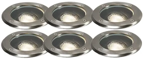 Set de 6 spoturi de sol pentru exterior din oțel reglabile IP65 - Delux