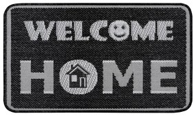 Covoraș intrare Hanse Home Weave Smiley, 50x80 cm, gri antracit