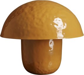 Lampa de masa, din metal, portocalie, forma de ciuperca, Bossue