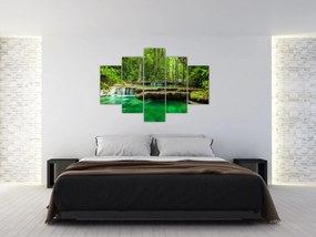 Tablou - Cascada Erawan din Kanchanaburi, Thailanda (150x105 cm)