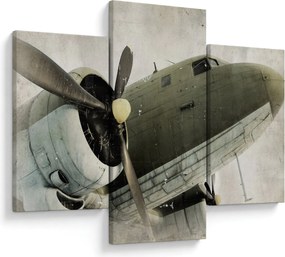 Tablou - Avion vechi cu elice (90x60 cm)