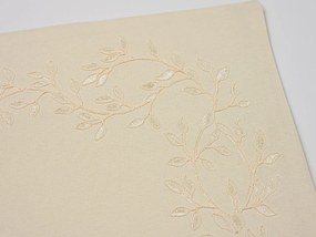 Husa de perna decorativa CHAPLET FLORAL 40x40 cm, crem