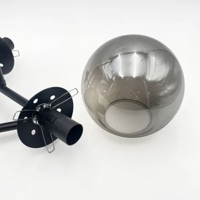 Brilagi - Lustră aplicată MALIVA 3xE14/15W/230V negru/fumuriu