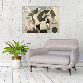 Tablou pe sticlă - Cubismul (70x50 cm)