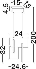 Lustra/Pendul LED design decorativ 2700K TOTEM