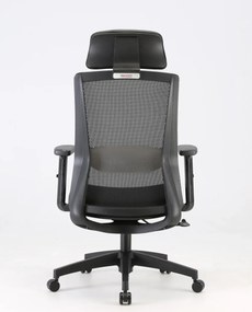Scaun ergonomic SIHOO M86C –Suport lombar și Cotiere reglabile, Tetieră reglabilă, Mecanism Synchro cu poziție de blocare, Spătar înalt din plasă respirabilă, Rotativ, Negru