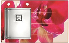 Chiuveta inox Alveus Crystalix 10 finisaj personalizat 86x54 cm stanga
