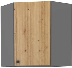 Dulap inferior de bucătărie de colț Avantoe 58x58 GN-72 1F (Stejar artisan + Antracit). 1049622