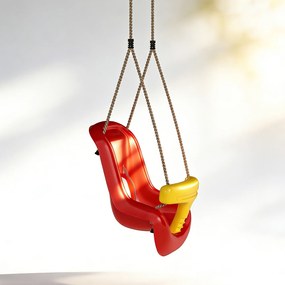 AIYAPLAY Leagăn pentru Copii de Interior și Exterior, Leagăn de Grădină pentru Bebeluși și Copii 9-36 Luni, Coardă Reglabilă și Centură de Siguranță | Aosom Romania