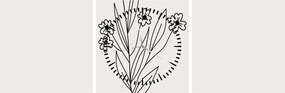 Tablou - Floare de pajiște N⁰1 (cu ceas) (90x30 cm)