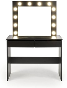 Masuta de toaleta Hollywood negru – H140 cm