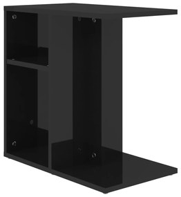 Masa laterala, negru extralucios, 50x30x50 cm, PAL 1, negru foarte lucios