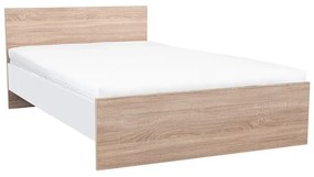 Pat dublu Miami fără cadru de pat 140x200 cm stejar sonoma-alb