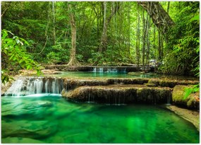 Tablou - Cascada Erawan din Kanchanaburi, Thailanda (70x50 cm)