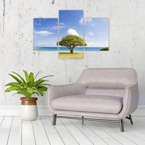 Tablou plaja cu copac (90x60 cm)
