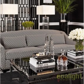 Masuta de cafea LUX design modern cu blat din sticla neagra Table Palmer 109992 HZ