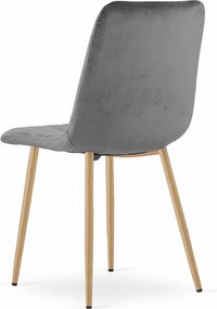 Gri inchis scaun bucatarie LAVA din catifea