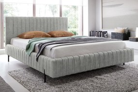 Pat lemn masiv Tapițat Plix cu Ladă Depozitare Personalizabil 140/160/180 x 200 cm - Nube 05, 180 x 200 cm