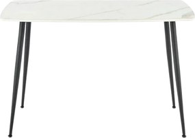 Masa MARCO, alb/negru, 120x70x77 cm