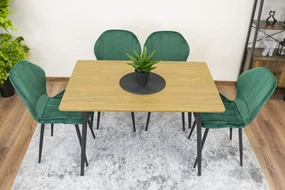 Masa de sufragerie cu blat in decor stejar WERONA 120x80