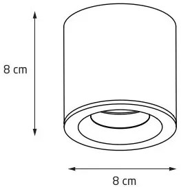 Spot aplicat design minimalist cu protectie IP65 FORM alb