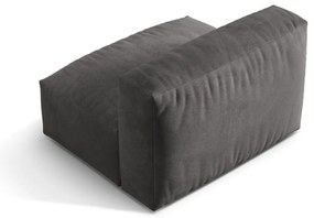 Modul pentru canapea modulară gri cu tapițerie din catifea (de mijloc) Martina – Micadoni