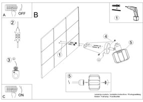 Spot de perete BELUCI 1xE14/40W/230V alb Sollux SL.1111