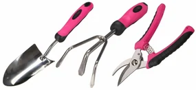 Sixtol Set de unelte de grădină GARDEN PINK 3, 3piese
