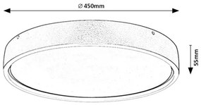 Rabalux 71289 - Plafonieră LED DEWSON, 37 W, 230 V