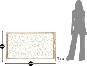 Consola Spiral, Mauro Ferretti, 140x36x82 cm, fier, auriu