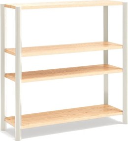 Etajeră crem/în culoare naturală deschisă cu aspect de lemn de stejar 126x128x43 cm Bona – Teulat