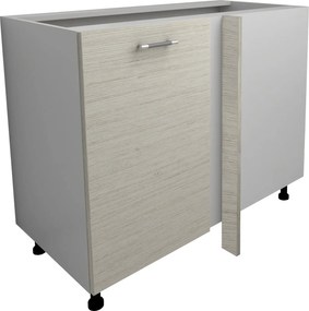 Corp Baza Colt Lecce, Lemn Alb/Alb, 98 x 50 x 80 cm