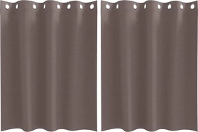 vidaXL Perdele Opaque cu Inel 2 pcs Maro închis 140 x 140 cm Poliester