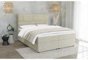 Pat boxspring bej cu spațiu de depozitare 140x200 cm Lola – Ropez