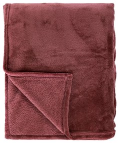 Cuvertură burgundy din micropluș pentru pat dublu 220x240 cm Cosy – Tiseco Home Studio