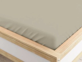 Cearsaf cu elastic din microfibra culoarea nisipului 180 x 200 cm